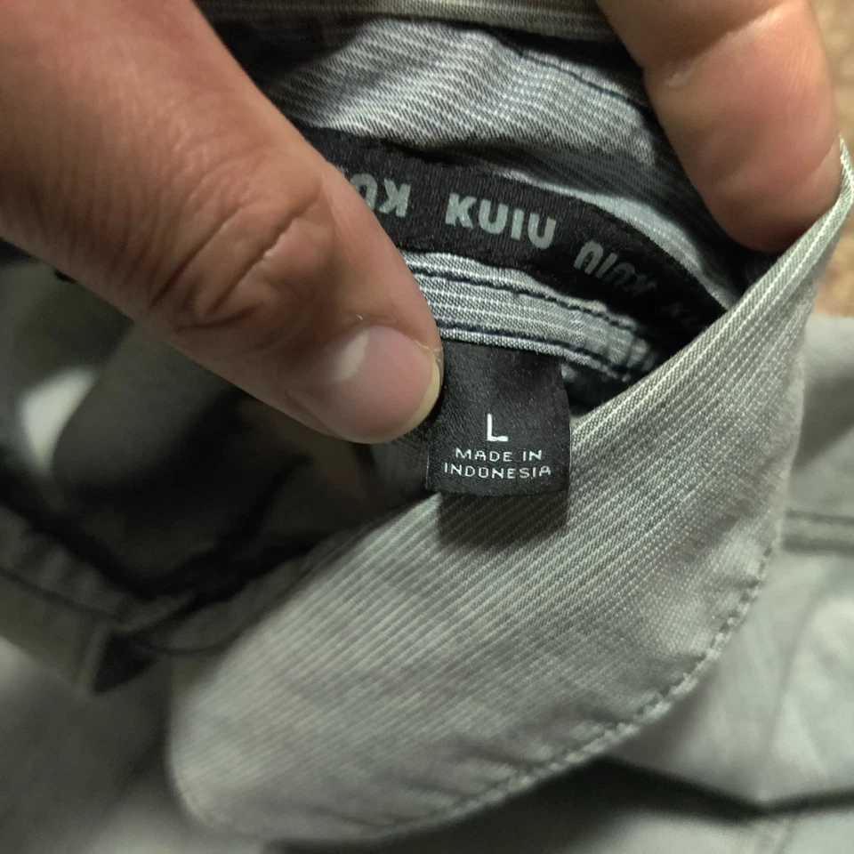 Kuiu Button Up Casual Short Sleeve Shirt Mens Size M Blue Gray Excellent Shape - Image 2 of 4