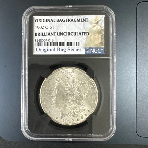 1902 O Morgan Dollar NGC Brilliant Uncirculated❗️Original Bag Fragment Label❗️