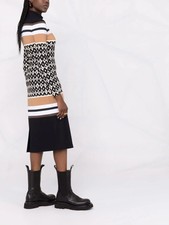 Valentino Garavani Logo-Pattern Striped Dress