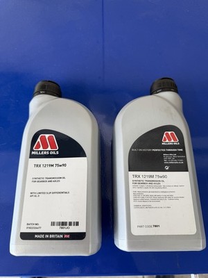 2 bottles of Aston Martin Rear Differentials oil. Millers Oils TRX 1219M 75W90. 
