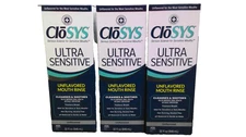 CloSYS Ultra Sensitive Mouthwash, Unflavored, Soothe Mouth - 32 Oz (Pack of 3)