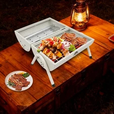 Charcoal Smoker BBQ Grill 3in1 Outdoor Vertical Smokers Portable Meat Cooker