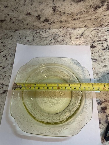 Amber Glass Depression Glass Saucer Plate 7” wide Federal Madrid vintage - Picture 9 of 12