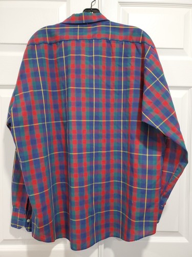 Camisa Steeplechase De Colección Para Hombres XL Tartán Cuadros Deadstock Años 90 Abotonada Papá - Imagen 4 de 8