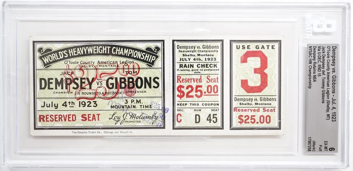 1923 Year Vintage Sports Ticket Stubs for sale | eBay