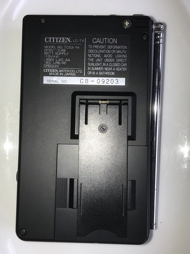 Citizen TC53 Pocket Colour Television Mini TV Fernseher VHF UHF Vintage Schwarz - Bild 10 von 12