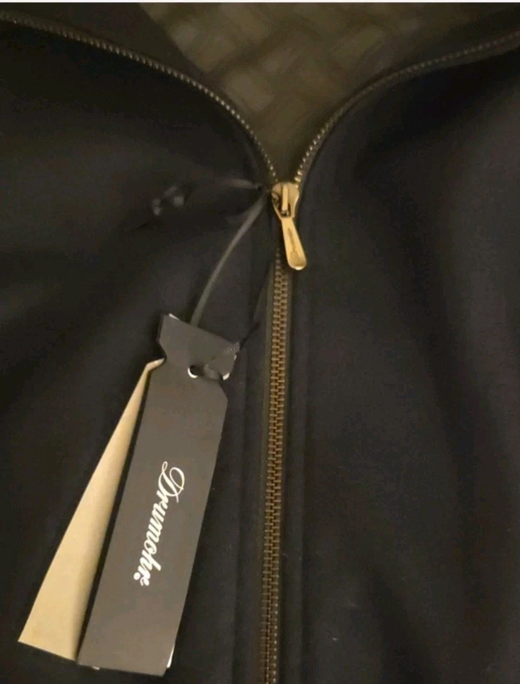 Drumohr Navy Blue Soft Brushed Wool-Cashmere Hooded Jacket S (Eu 48) NWT image 3