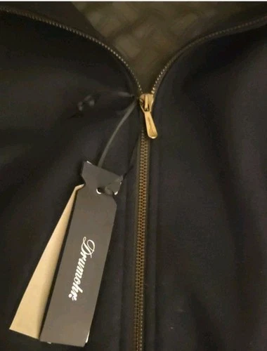 Drumohr Navy Blue Soft Brushed Wool-Cashmere Hooded Jacket S (Eu 48) NWT image 3