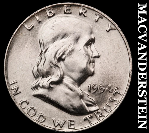 1954-D Silver Franklin Half Dollar - FBL - Choice Gem Brilliant Unc++++  #G8422