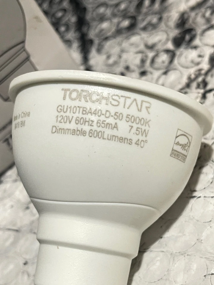 TORCHSTAR GU10 LED Bulb Dimmable 7.5W Halogen 5000K DaylightGU10TBA40-D-50(V7) - Image 2 of 3