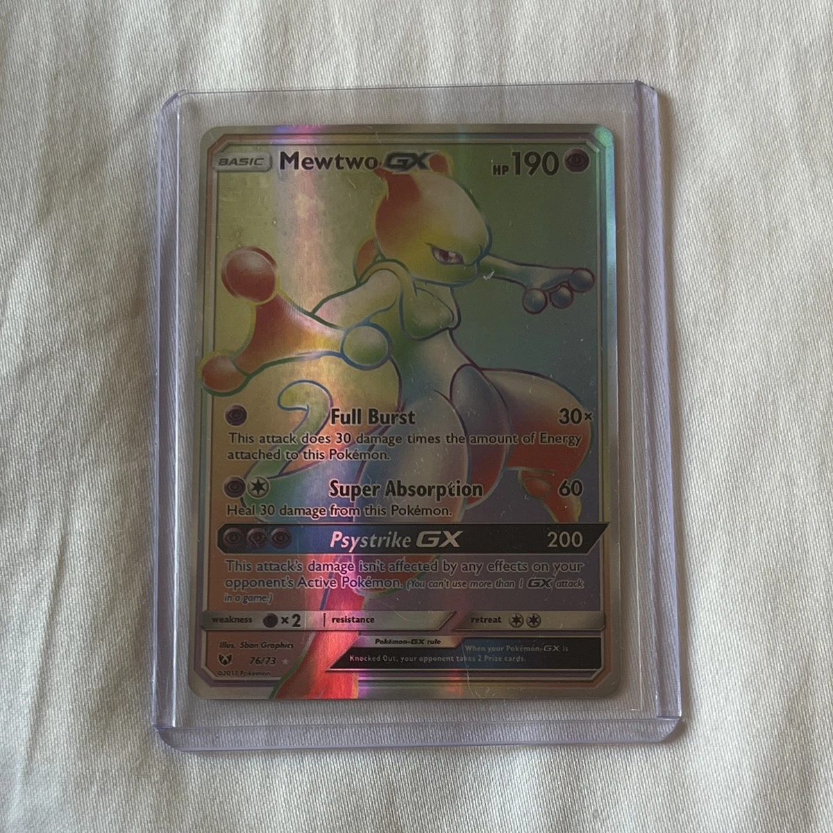 Mewtwo Pokémon TCG Shining Legends Secret Rare Individual