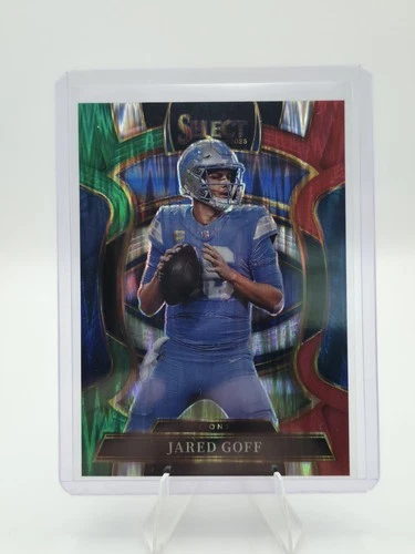 2025 Panini Select - Concourse Jared Goff #69 Green &amp; Red Shock Detroit Lions