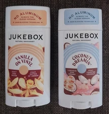 JUKEBOX NATURAL DEODORANT Coconut Dreamin & Vanilla on Vinyl - 1 each NEW