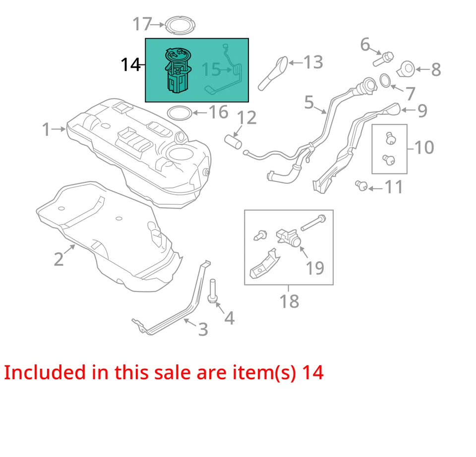 2010-2011 Mercury Mariner Electrical Gas Fuel Pump Assembly J4DEL - Image 2 of 3
