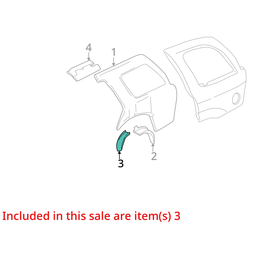 EXTENSIÓN GMC CHEVROLET TRAILBLAZER ENVIY 2002-2009 88937098 - NUEVO OEM Foto 2 de 3