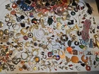 Large Vtg Broken Costume Jewelry Lot For Crafts Parts Single Earrings Clip On