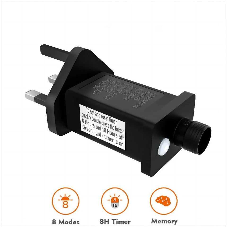 Amazing Outdoor Christmas Fairy Light 10-100Metres with 10M Lead+8H Timer+Memory - Image 2 of 4