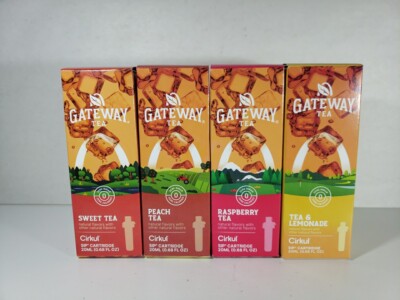4 Cirkul Flavor Cartridges Gateway Tea Variety Sweet, Raspberry, Peach, Lemonade