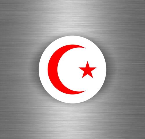 Autocollant sticker voiture croissant etoile algerie maroc tunisie drapeau r3 - Photo 1/1