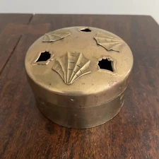 Incense Burner Solid Brass Fragrance Box Jewelry Box Vintage Design Home Decor