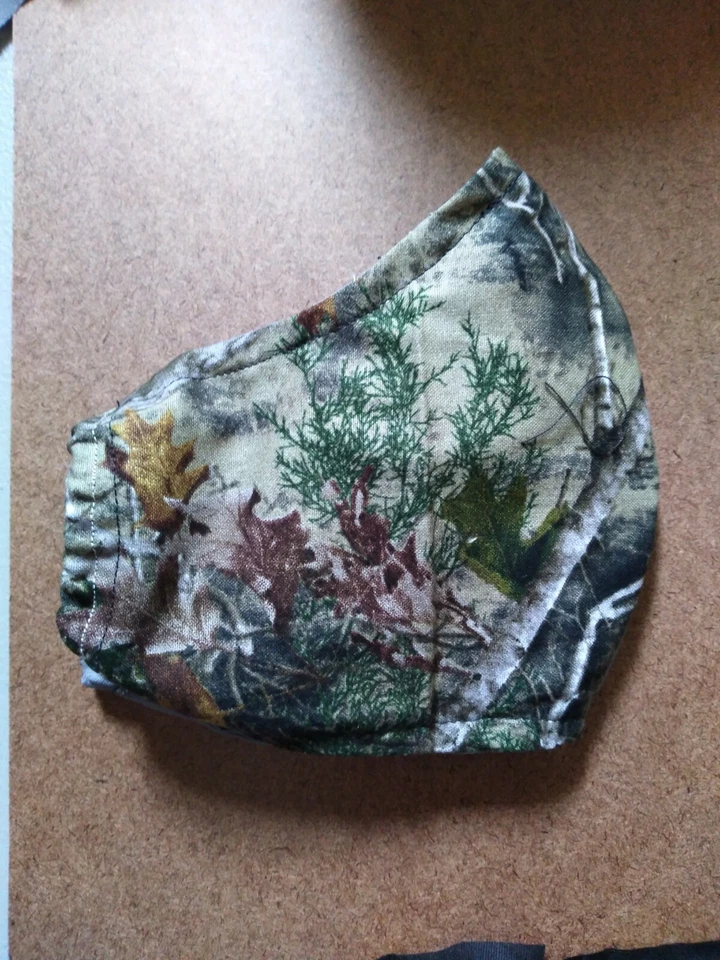 Mascarillas faciales de camuflaje de caza hechas a mano en EE. UU. - Algodón - Lavables - Duraderas Foto 2 de 3