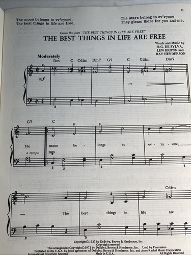 Brimhalls Greatest Hits of the 20s song book easy Piano 1920s Sheet Music Songs - Picture 5 of 12