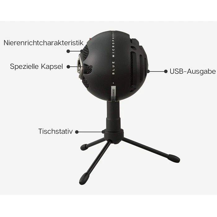 Blue Microphones Snowball iCE für PC und Mac USB Mikrofon Schwarz - Bild 3 von 4