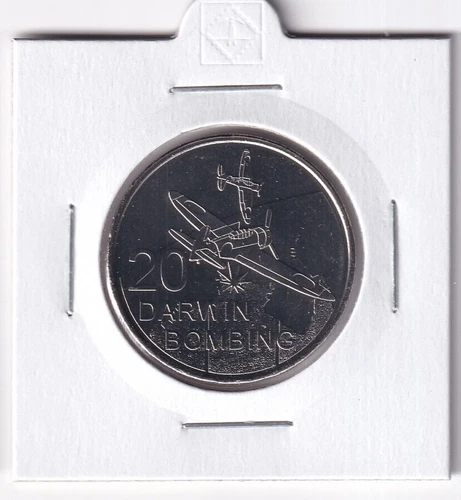 AUSTRALIAN: 2016 20 CENT WWI 100 YEARS OF ANZAC DARWIN BOMBING UNC COIN #PL1780