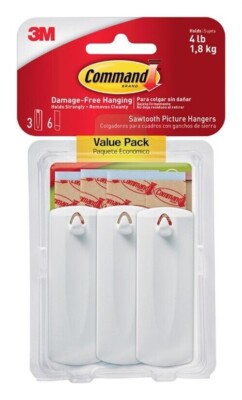 Command Strips 17042 Command  Sawtooth Picture Hooks 3 Count---v30