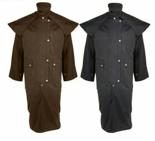 Unisex Duster Oilskin Coat Jacket 
