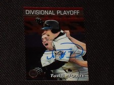 TODD PRATT 2000 TOPPS CHROME 1999 PLAYOFFS SIGNED AUTOGRAPHED CARD #223 METS