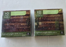 String Lights 2 Packs Clear 100 Bulbs Each, Indoor, Outdoor