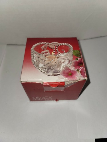 Mikasa Clear Votive Cup Candle Holder Christmas Holiday Holly Bow Fiesta - Picture 1 of 4