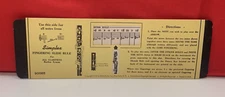 Vintage 1945 Simplex Fingering Slide Rule For All Clarinets Music Instruction