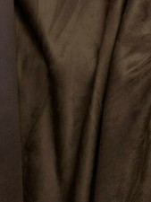 BROWN Upholstery Suede Micro Faux Polyester Drapery Fabric 56 in. Sold BTY