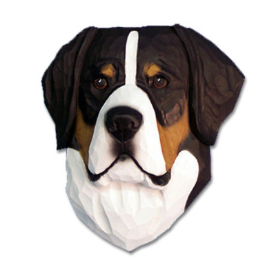 Greater Swiss Mountain Dog Kopfplakette Figurine