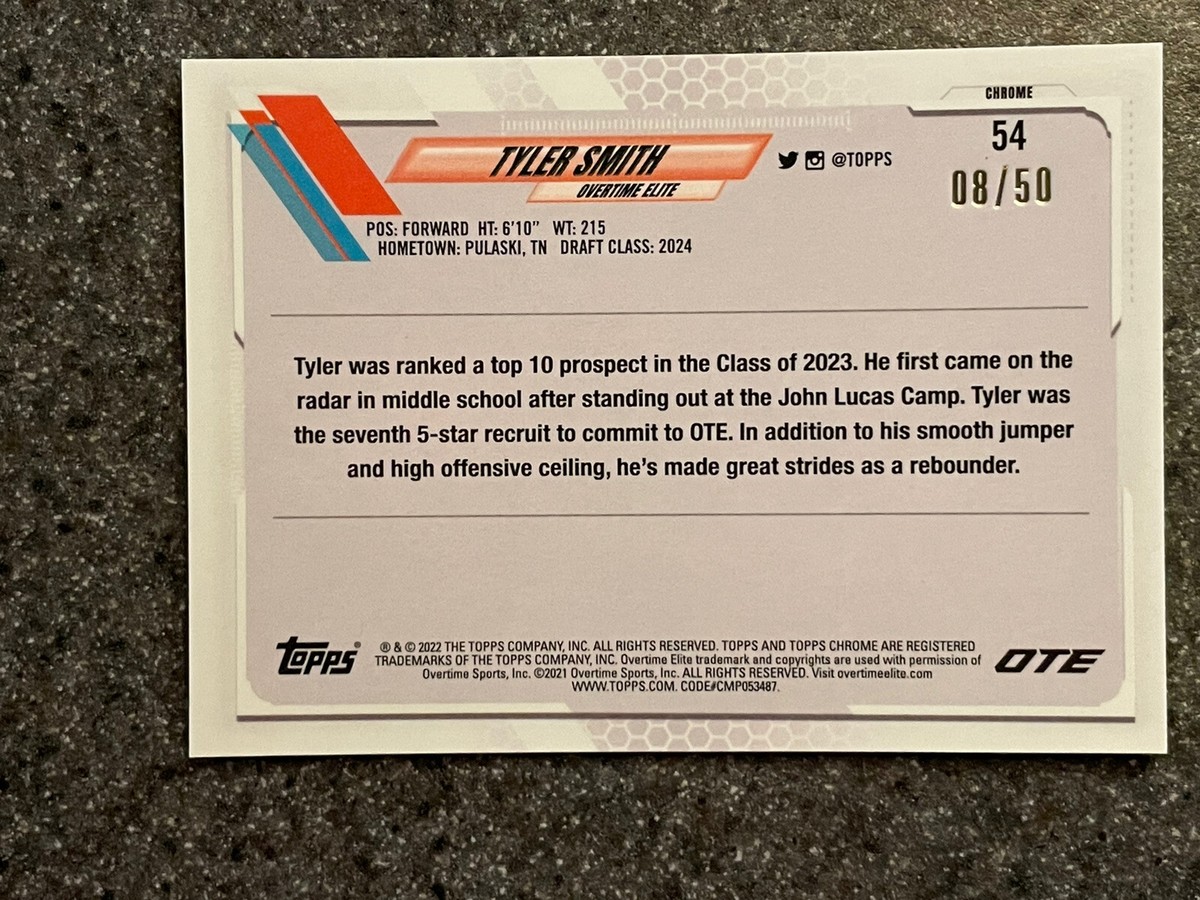 2021-22 OTE Auto GOLD TYLER SMITH 50枚限定 2021-22 OTE Auto