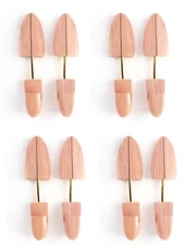Premium Cedar Wooden Shoe Trees - Small Size ( 4 - Pack)