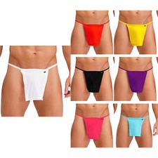 Men's T-Back Fundoshi Thong Elastic Waist Sumo Briefs for Nightclub Nightwear