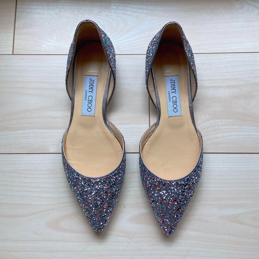 Jimmy Choo Glitter Flats Multicolor EU37/US7 Excellent Jimmy Choo Glitter Flats Multicolor EU37/US7 Excellent