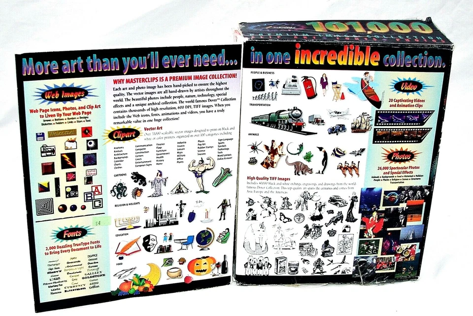 MasterClips 101,000 Premium Image Collection- Clip Art, Photos, Fonts w/14 CD's - Image 2 of 4