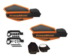 Powermadd Star Series HandGuards Mirror Mount Orange Black YFZ Banshee Raptor