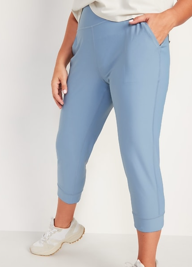 Old Navy High Rise Crop Jogger Powersoft Athletic Pants Blue XS