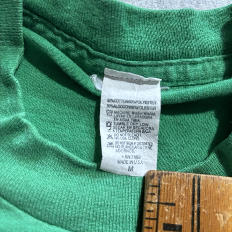 Vintage Space Jam Shirt Youth Medium Kids Green Freeze Looney Tunes Monstars - Image 3 of 4