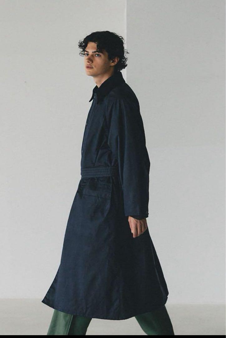 Barbour × YLEVE for UR Traveler Burghley Barbour Yleve UR OS Traveler Burghley Navy M 36 Leather