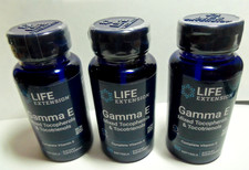Three GAMMA E Mixed Tocopherols  Tocotrienols 60 180 Softgels LIFE EXTENSION