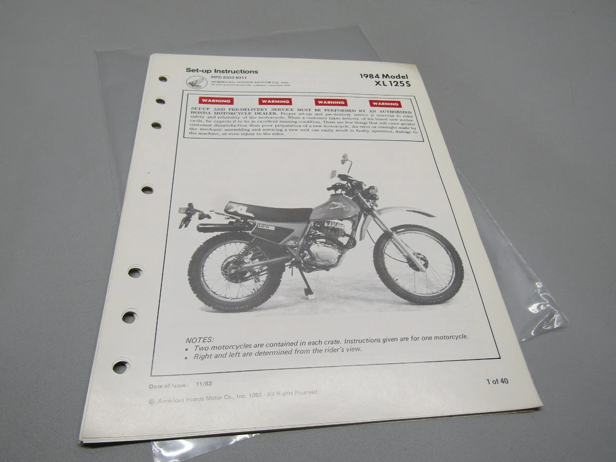 Preços baixos em Reparo de Motocicleta XL125S Manuais e FOLHETOS