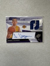 Sasha Vujacic 2004-04 SPX Autographed Rookie Jersey Card - 1118/1999. rookie card picture
