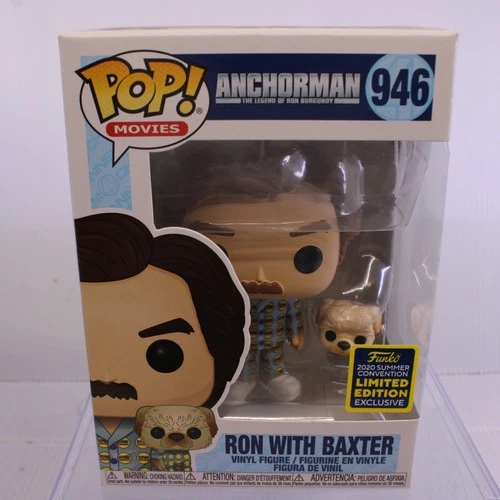 G9 Funko Pop Movies RON w Baxter Anchorman SDCC Exclusive Vinyl Figure 946