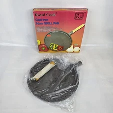 Rare Royal Cook 24cm 9.25" Cast Iron Grill Pan Long Lasting Durability - NIB New
